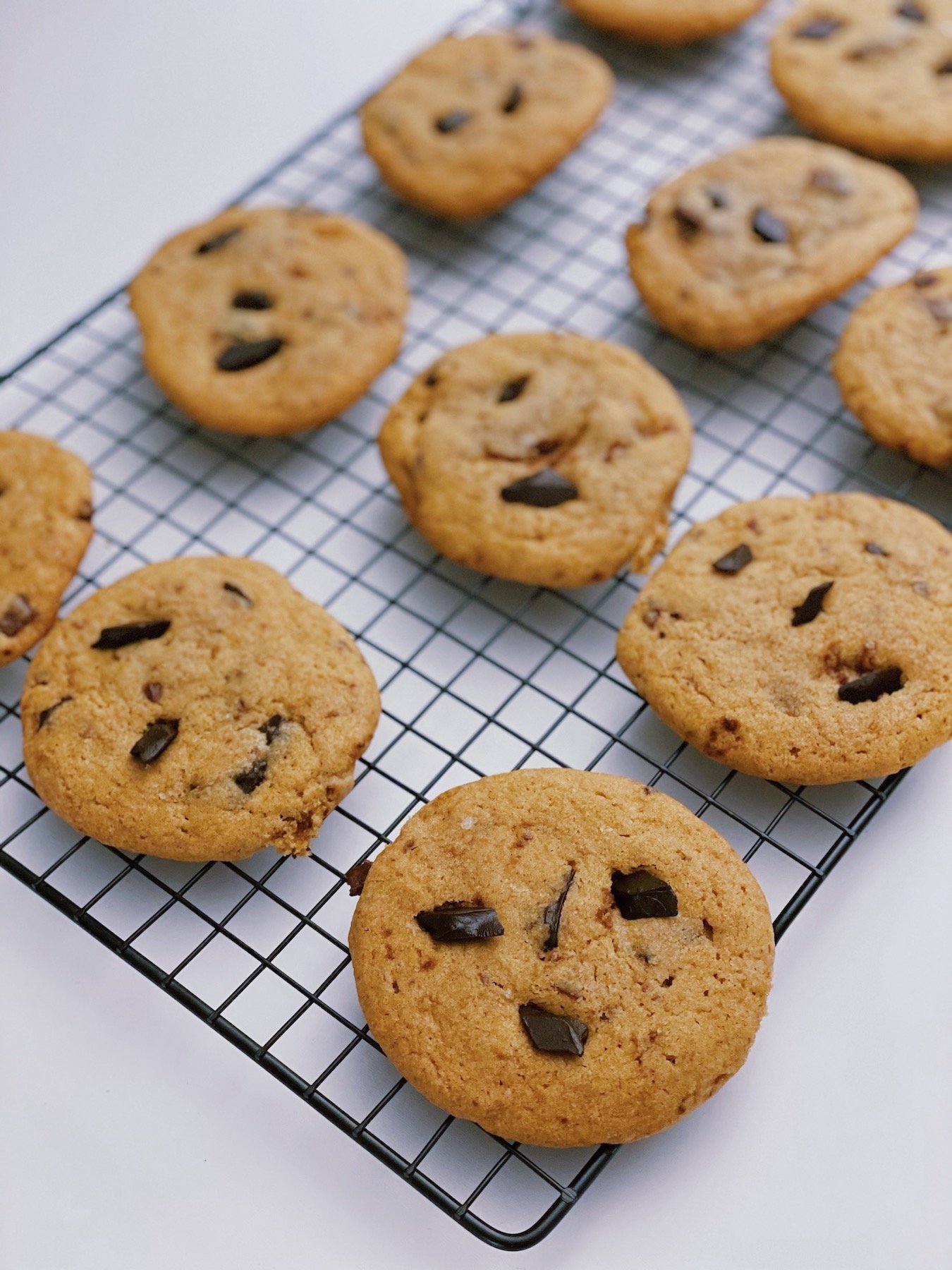The Best Sea Salt Browned Butter Chocolate Chip Cookies (with less sugar!)