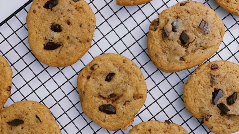 The Best Sea Salt Browned Butter Chocolate Chip Cookies – ‘healthier’ with less sugar, just as delicious!