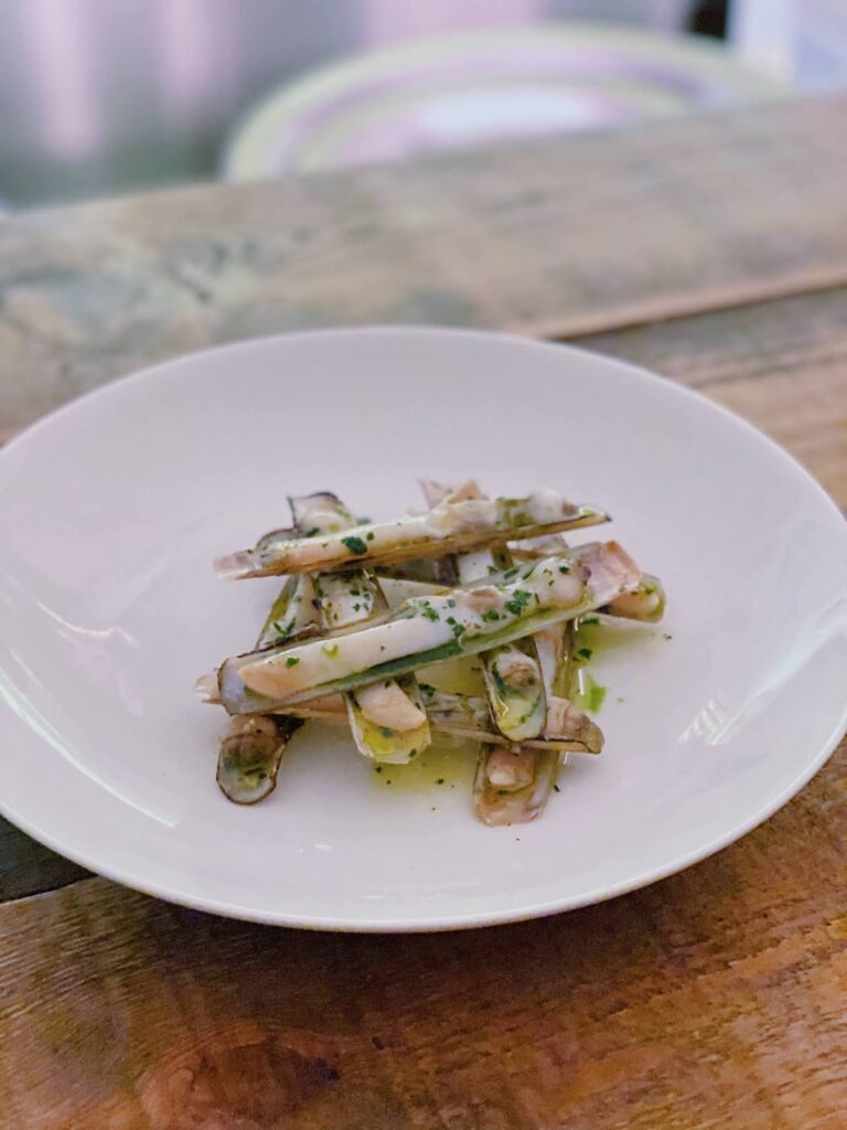 Lila Restaurant razor clams